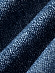 Livesso Autumn Blue High Waist Button Pocket Decor Washed Casual Versatile Women's Denim Skirt - Blue - View 7