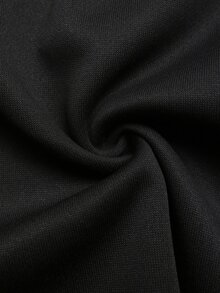 LUMIGAL Women's Solid Color Cutout Design Lace Hem Loose Fit Dress - Black - View 6