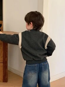 Dazy Kids Infant (Boy) Autumn/Winter Korean Style Long Sleeve Jacket - Grey - View 2