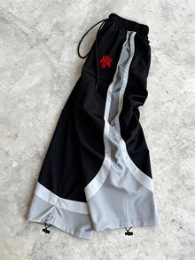 Sport MetroGents Men's Printed Colorblock Drawstring Waist Loose Fit Sports Pants Jogging Gym Summer Vintage Funny - Multicolor - View 1