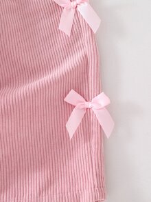 SHEIN 女童豹紋寬腿長褲，休閒寬鬆直筒長褲 - 粉色 - 查看 7