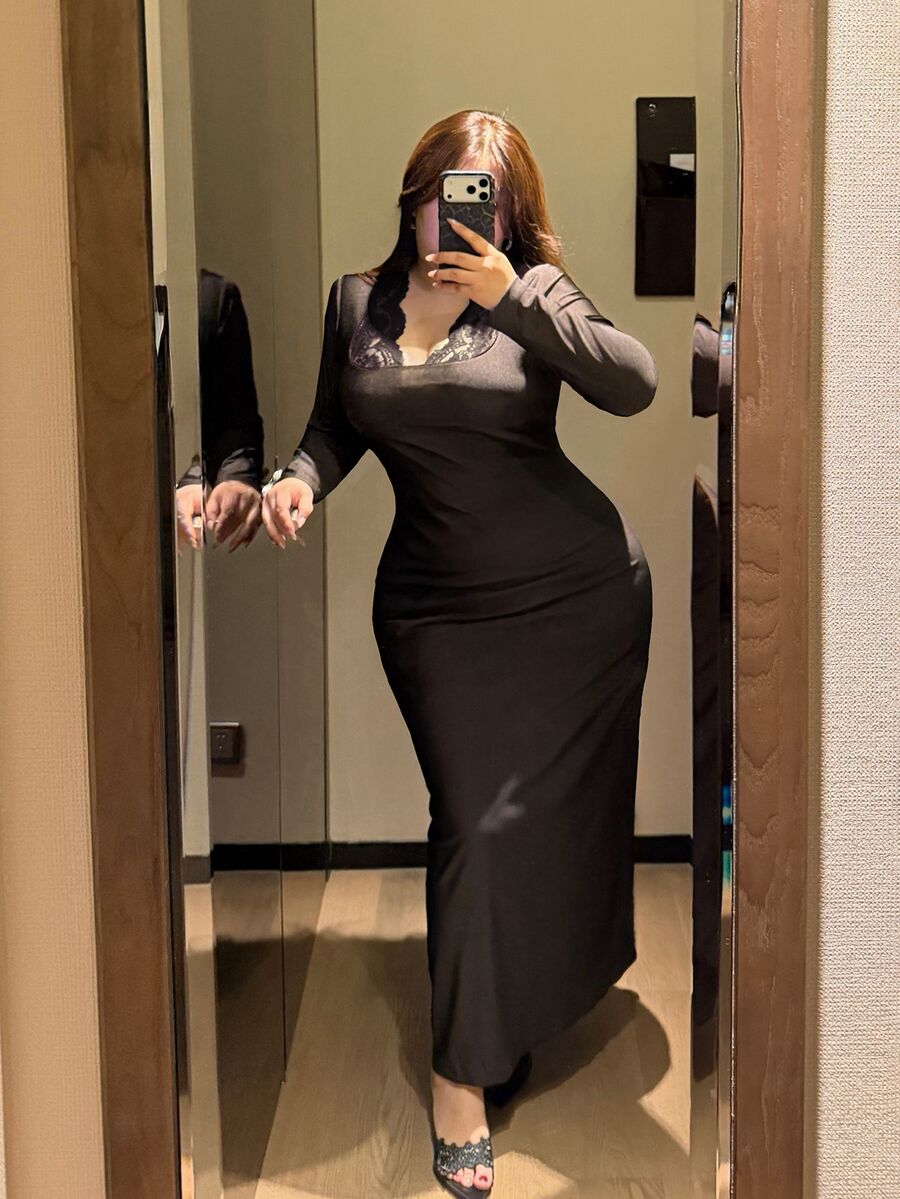 Vibekara Plus Solid Notched Neckline Dress - Coffee Brown - View 1