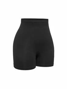SHAPORA Women's Solid Color High Waist Casual Daily Safety Shorts - Burgundy - View 7