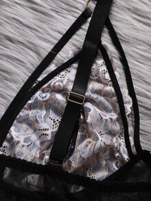 EmpressEnvy 1pc Women's Brown Fashion Charming Sexy Wireless Leopard Print Bra - Multicolor - View 4