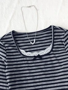 SHEIN Tween Girls T-Shirts - Blue - View 4