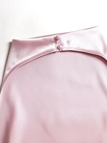 Sweetra New Backless Tie-Up Satin Tank Top, Elegant And Fashionable, Suitable For Parties And Street Wear - Pink - View 5