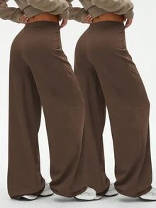 Velisys Velisys Women's Loose Fit Sports Long Pants Outdoor Casual Running Pants - Coffee Brown - View 2
