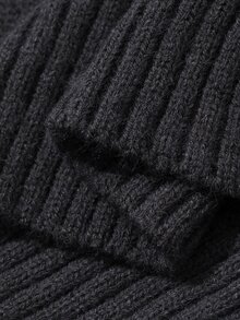 DAZY Women's Autumn/Winter Versatile Casual Solid Color Turtleneck Sweater - Grey - View 8