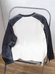 SHEIN 青少年男孩 4件組 春秋字母圖案長袖T恤 - 彩色 - 查看 4