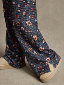WESTFADE Floral Print Sweatpants, Fall, Autumn Clothes, Winter Outfit, Cowgirl, Western, Country, Casual, Lounge, Boho, Cute - Multicolor - View 2
