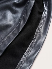 SHEIN EZwear 女款素色休閒百搭日常穿搭短褲 - 淺灰色 - 查看 4