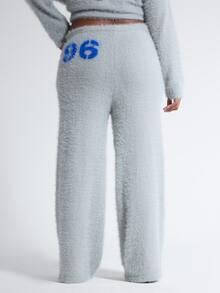 MUSERA Plus Size Grey Knit Low Rise Loose Relaxed Fit Trouser Pants Fall Autumn Winter Women Outfit Day Outfit Casual - Grey - View 2