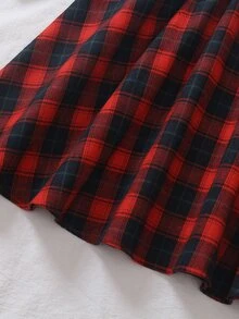 Dazy Kids Tween Girl Plaid 2 In 1 Patchwork Casual Daily Dress - Multicolor - View 8
