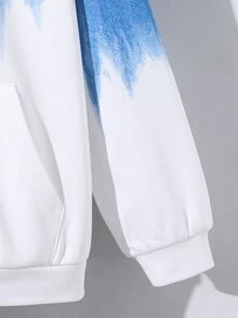 SHEIN 青少年男孩字母印花拉鍊連帽衛衣，內裡刷毛 - 彩色 - 查看 6