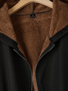 SHEIN معاطف حجم كبير - الأسود - مشاهدة 3