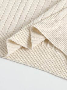 Manfinity Homme 男士秋冬針織毛衣 Polo 領長袖套頭衫 修身版型 2合1 - 杏色 - 查看 5