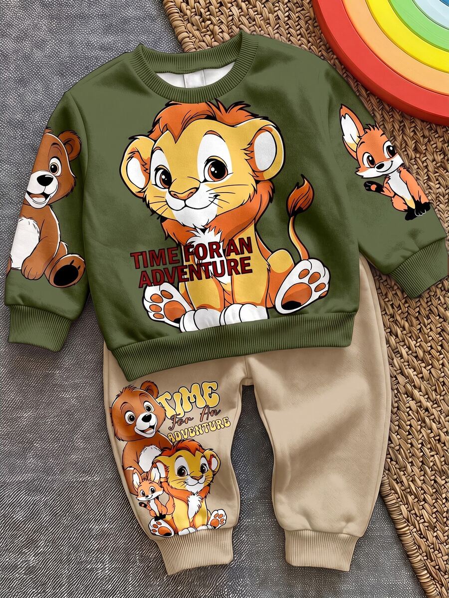 Baby Boys Hoodie & Sweatshirt Co-Ords - Multicolor - View 1