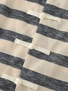 Zayélia Women's Casual Striped Print Long Sleeve Button-Up Shirt - Multicolor - View 5