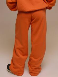 MUSERA Graphic Logo Side Loose Fit Elasticated Jogger Autumn Fall Christmas Cute Holiday Alpine Drift - Orange - View 4