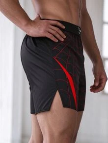 Gym Rark 男士運動短褲，戶外休閒，跑步與健身 - 黑色 - 查看 2