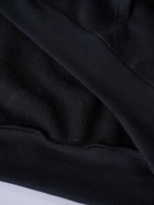 STYNVO Men's Cross Print Long Sleeve Zip-Up Hooded Sweatshirt - Black - View 6