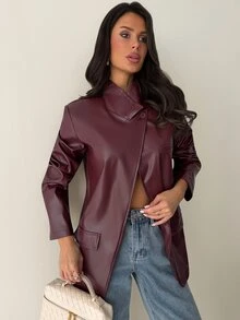 Firerie Áo khoác nữ, mùa thu, mùa đông - Màu đỏ tím - Xem 6