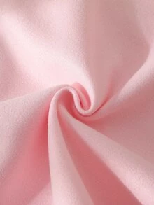 SHEIN Elladie kids 女童玫瑰紅拼接3D鉤編花朵披肩領大衣，淑女風，秋冬新款，返校季，節日穿搭 - 粉色 - 查看 7