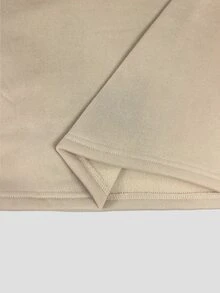 Holdful Holdful Women Ageless Solid Textured Knit Raglan Sleeve Pocket Patched Tee - Khaki - View 7