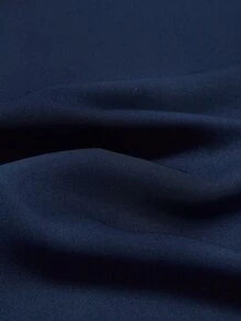 Miaspire Elegan dan Dewasa, Setelan Dua Potong Berkilau dengan Rumbai Asimetris, Bahan Chiffon Biru Tua, Celana Panjang Lebar Model Batwing, Cocok untuk Pesta Malam, Pernikahan, Natal, Musim Gugur, dan Musim Dingin. - Biru - View 4