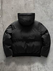 AXEPEAK Men's Autumn/Winter Outdoor Padded Coat, Fashionable Versatile Casual Coat - Black - View 2