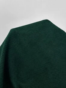 Shapeblank Plus Size Women's Autumn/Winter Fashionable Casual Comfortable Everyday Corduroy Skirt, Women Bottom, Fall, Simple Style - Dark Green - View 5