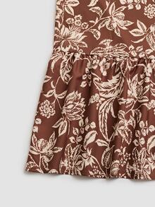 Linhara Plus Size Spring Autumn Winter Casual Vintage Old Money Western Cowboy Dress - Brown - View 5