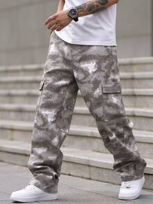 RivetRise Men's Camouflage Casual Straight Leg Denim Jeans With Pockets For Daily Wear - Multicolor - View 4