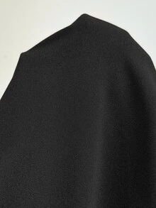 Shapeblank جاكيت نسائي مقاس كبير باللون الأسود بأسلوب نابليون – أنيق وكاجوال وقابل للتمدد ومريح لفصل الخريف/الشتاء، ملابس الخريف، معاطف الخروج - الأسود - مشاهدة 10