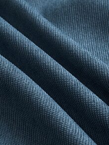 Linhara CURVE Kemeja Kancing Korduroi Ukuran Besar untuk Musim Semi dan Gugur, Kantor dan Perjalanan Sehari-hari - Dusty Blue - View 6