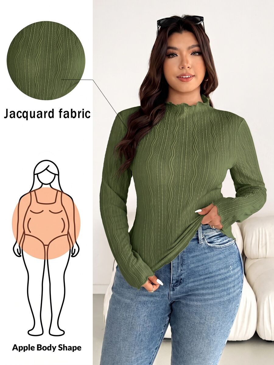 Shapeblank Plus Size Women's Autumn/Winter Fashionable Casual High-Elasticity Comfortable Everyday Textured Fabric,