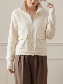 Holdful Holdful Flap Pocket Raglan Sleeve Overcoat - Beige - View 7