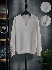 Manfinity Hypemode Men's Designer Streetwear Long Sleeve Sweater - Apricot - View 5