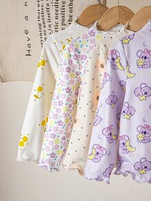 SHEIN 4件裝少女T恤 - 彩色 - 查看 6