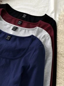 Tseoso 4PCS Women T-Shirts - Multicolor - View 5