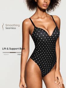 SHAPORA Women's One-Piece Shapewear Thong Style 1pc - Black - View 5