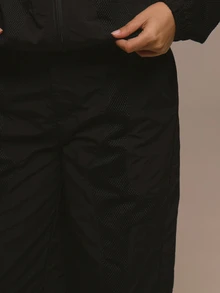 MUSERA Panelled Loose Fit Low Rise Cargo Trousers Autumn Fall Christmas Cute Holiday Alpine Drift - Black - View 5