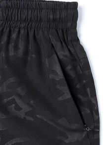 Gym Rark Men's Drawstring Waist Casual Versatile Daily Travel Sports Shorts - Black - View 4