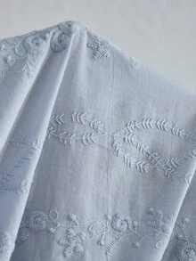 PalaceNights Royal Style Heavy Embroidery Plus Size Robe + Camisole Dress 2pcs Set - Baby Blue - View 6