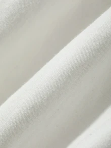 Dazy Plus Kemeja Putih Gaya Korea Lengan Panjang dengan Kerah Bulat dan Tali Pengikat - Putih - View 4