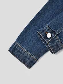GlowEve Women's Commuter Long Sleeve Denim Dress With Pockets - Medium Wash - View 4