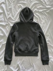 IslaSuriya Sweatshirt Lengan Panjang Wanita Musim Gugur dengan Resleting - Grey - View 2