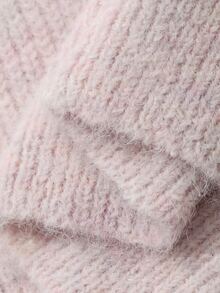 DAZY Women's Cross V-Neck Soft Knit Cardigan Sweater, Pink Casual Sweater - Pink - View 7