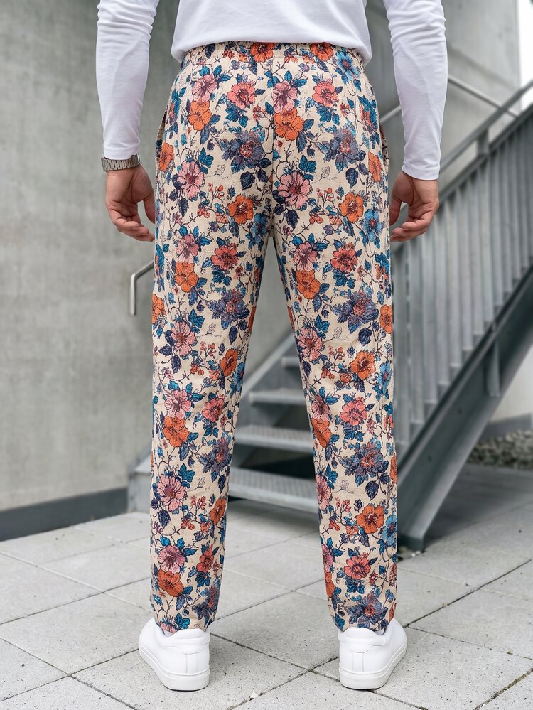 Manfinity CasualCool 1pc Men's Mature Casual Pants, Jacquard Fabric, Commute Versatile Fashion Comfortable, Boyfriend Gift, Husband Gift, Anniversary Gift - Multicolor - View 3