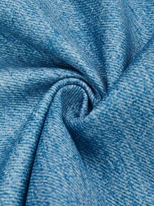 Sweetra CURVE Plus Size Women's Metal Decor Fashion Versatile Denim Effect Skirt - Blue - View 3